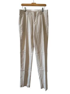 Nordstrom Mens Trim Fit Flat Front Lightweight Summer Pants Sand 30